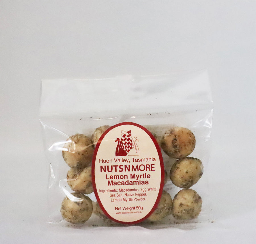 Nutsnmore Lemon Myrtle Macadamias 50g