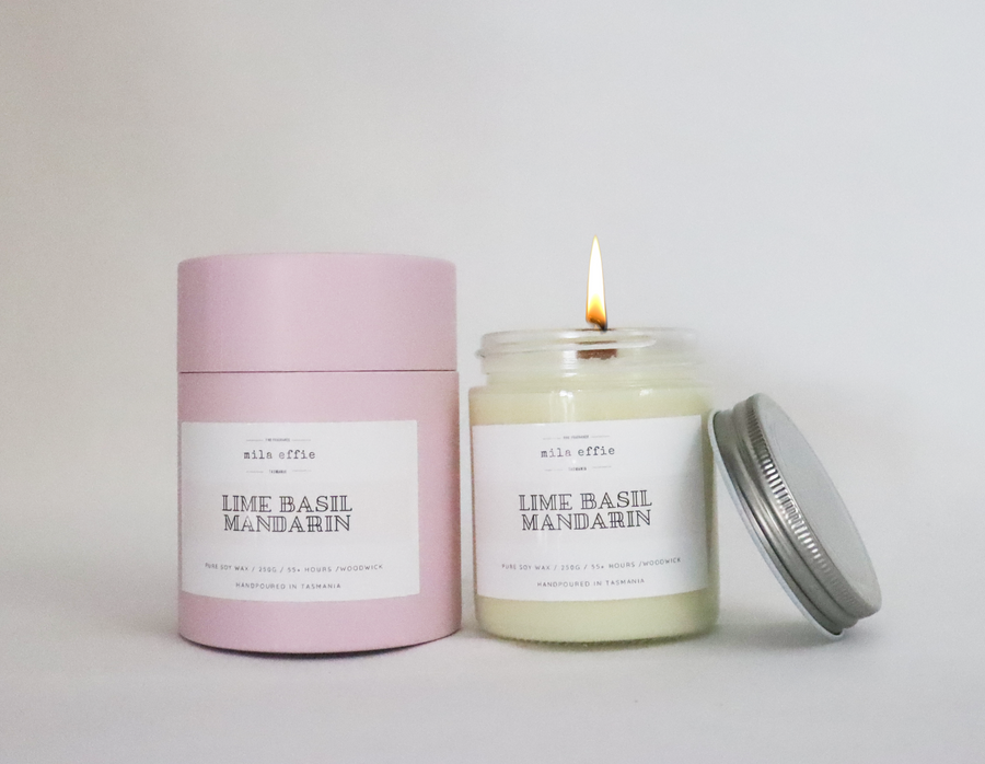 Mila Effie - Botanical Candle - Lime Basil and Mandarin