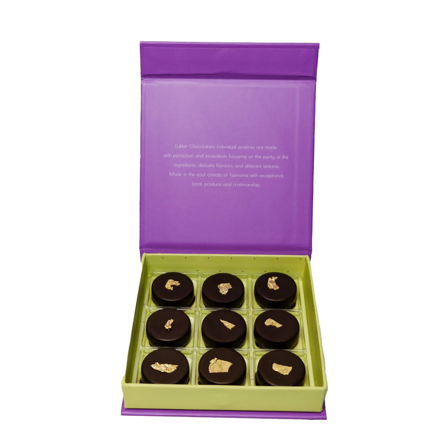 Lakker Chocolatiers 9 Piece Tasmanian Single Malt Whisky Chocolates