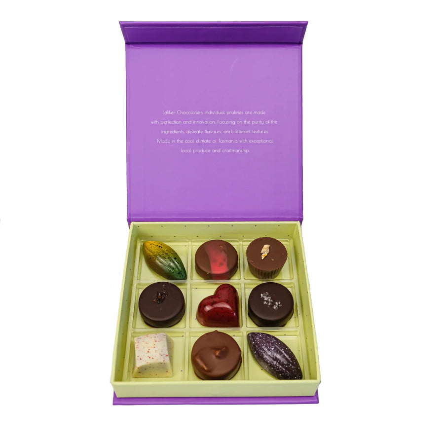 Lakker Chocolatiers 9 Piece Selection Box Chocolates