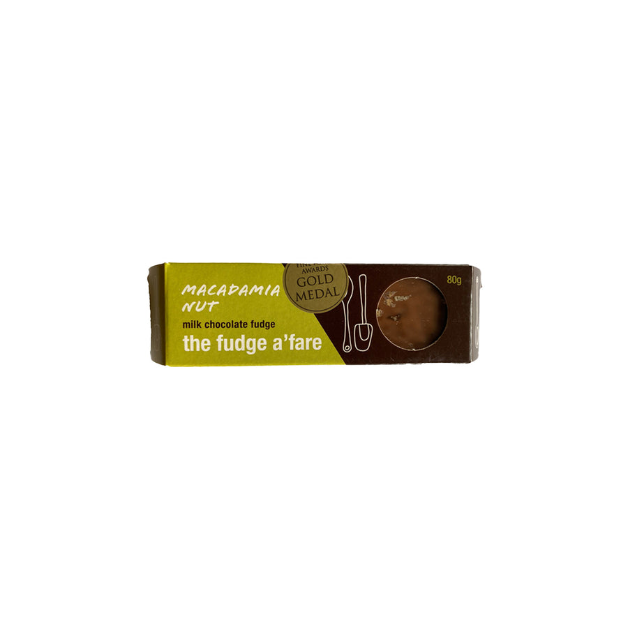 The Fudge a'fare - Macadamia Nut Milk Chocolate Fudge 80g