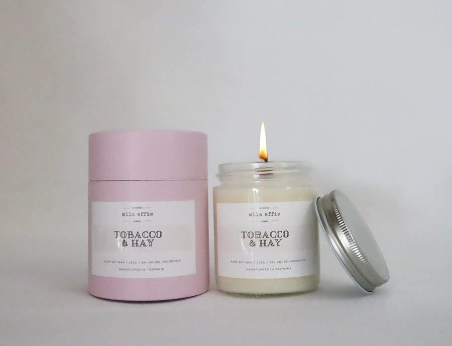 Mila Effie - Botanical Soy Candle - Tobacco and Hay