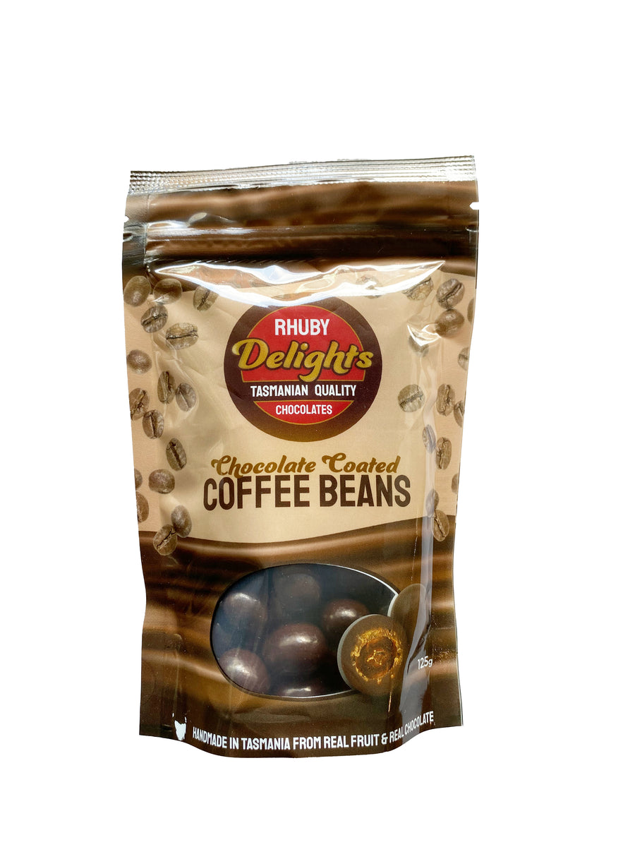 Rhuby Delights Dark Chocolate Coffee Beans 125g