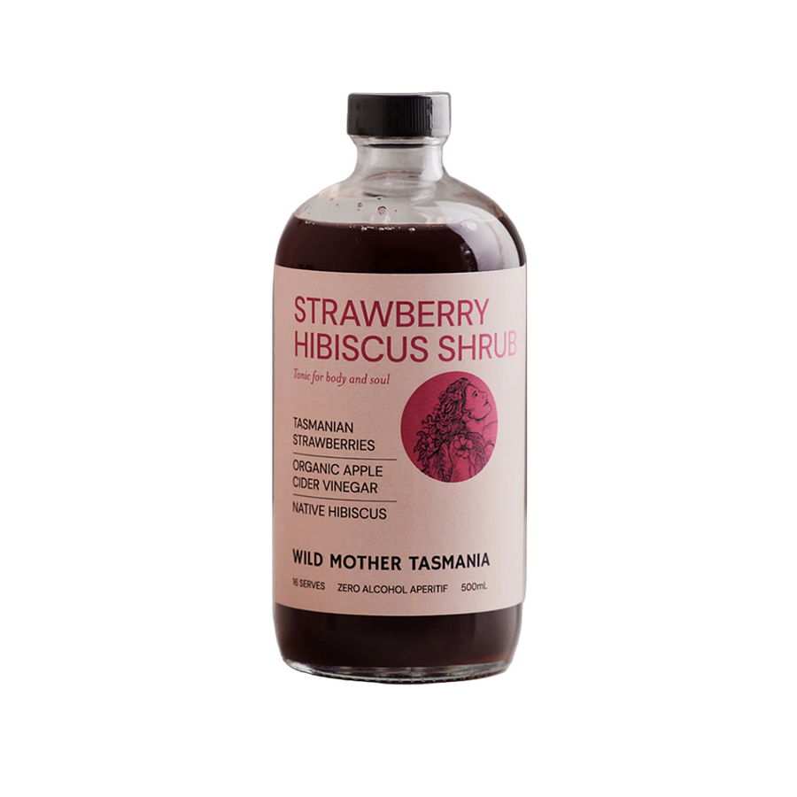 Wild Mother Strawberry and Hibiscus Shrub 500ml